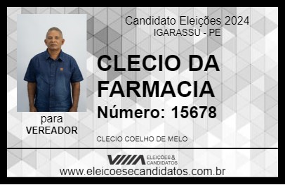 Candidato CLECIO DA FARMACIA 2024 - IGARASSU - Eleições