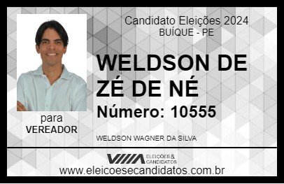 Candidato WELDSON NETO DE ZÉ DE NÉ 2024 - BUÍQUE - Eleições