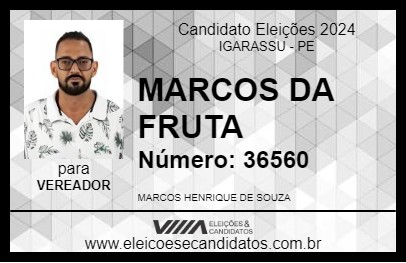 Candidato MARCOS DA FRUTA 2024 - IGARASSU - Eleições