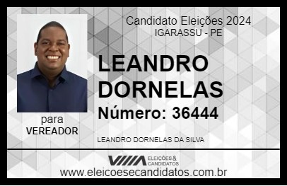 Candidato LEANDRO DORNELAS 2024 - IGARASSU - Eleições