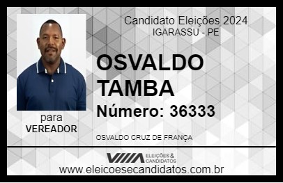 Candidato OSVALDO TAMBA 2024 - IGARASSU - Eleições