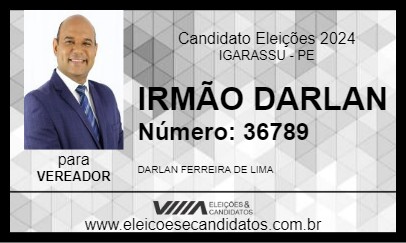 Candidato IRMÃO DARLAN 2024 - IGARASSU - Eleições