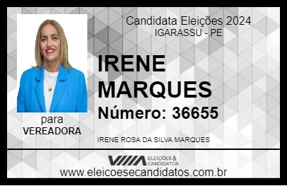 Candidato IRENE MARQUES 2024 - IGARASSU - Eleições