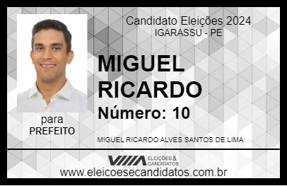 Candidato MIGUEL RICARDO 2024 - IGARASSU - Eleições