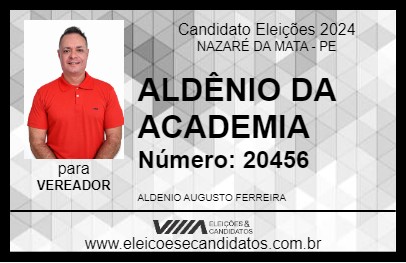 Candidato ALDÊNIO DA ACADEMIA 2024 - NAZARÉ DA MATA - Eleições