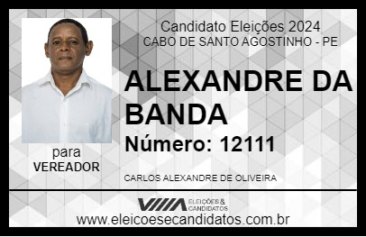 Candidato ALEXANDRE DA BANDA 2024 - CABO DE SANTO AGOSTINHO - Eleições