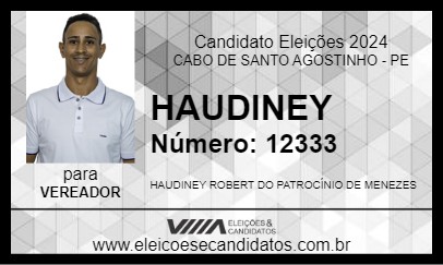 Candidato HAUDINEY 2024 - CABO DE SANTO AGOSTINHO - Eleições