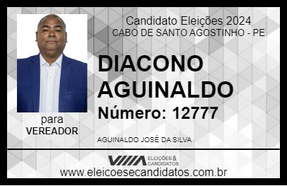 Candidato DIACONO AGUINALDO 2024 - CABO DE SANTO AGOSTINHO - Eleições