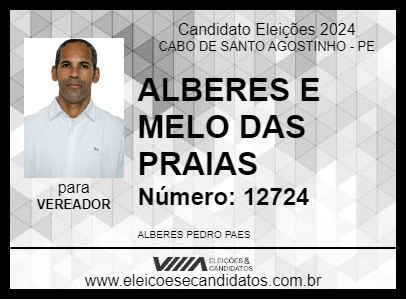 Candidato ALBERES E MELO DAS PRAIAS 2024 - CABO DE SANTO AGOSTINHO - Eleições