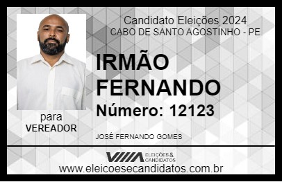 Candidato IRMÃO FERNANDO 2024 - CABO DE SANTO AGOSTINHO - Eleições