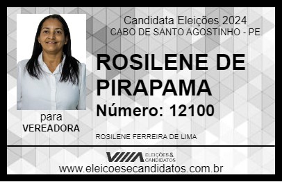 Candidato ROSILENE DE PIRAPAMA 2024 - CABO DE SANTO AGOSTINHO - Eleições