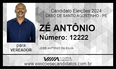 Candidato ZÉ ANTÔNIO 2024 - CABO DE SANTO AGOSTINHO - Eleições