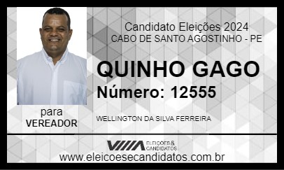 Candidato QUINHO GAGO 2024 - CABO DE SANTO AGOSTINHO - Eleições