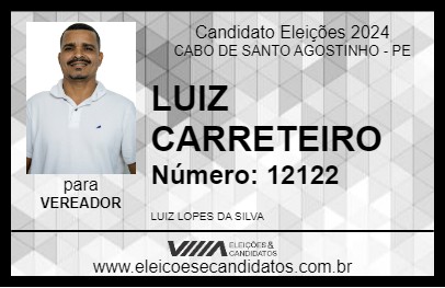 Candidato LUIZ CARRETEIRO 2024 - CABO DE SANTO AGOSTINHO - Eleições