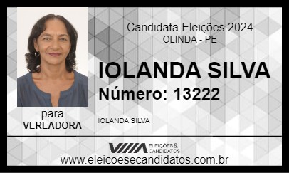 Candidato IOLANDA SILVA 2024 - OLINDA - Eleições