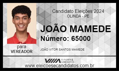 Candidato JOÃO MAMEDE 2024 - OLINDA - Eleições