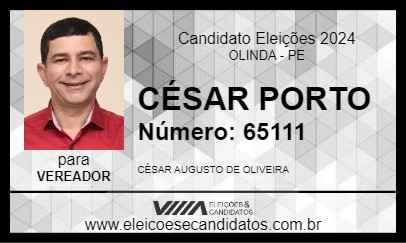 Candidato CÉSAR PORTO 2024 - OLINDA - Eleições