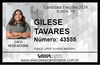 Candidato GISELE TAVARES 2024 - OLINDA - Eleições