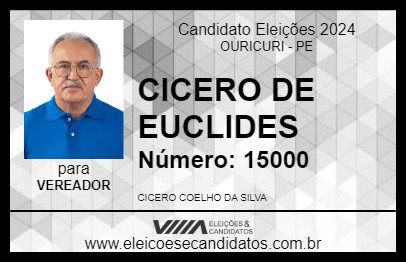 Candidato CICERO DE EUCLIDES 2024 - OURICURI - Eleições