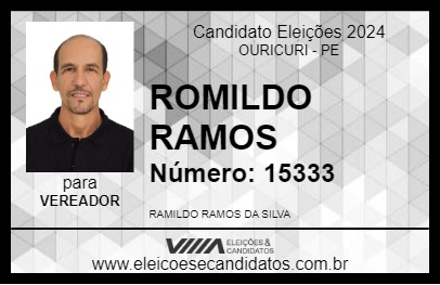 Candidato ROMILDO RAMOS 2024 - OURICURI - Eleições