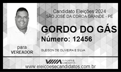 Candidato GORDO DO GÁS 2024 - SÃO JOSÉ DA COROA GRANDE - Eleições