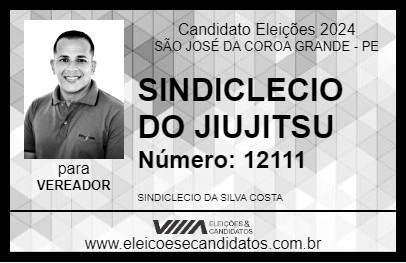 Candidato SINDICLECIO DO JIUJITSU 2024 - SÃO JOSÉ DA COROA GRANDE - Eleições