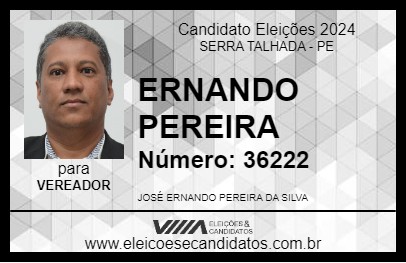 Candidato ERNANDO PEREIRA 2024 - SERRA TALHADA - Eleições