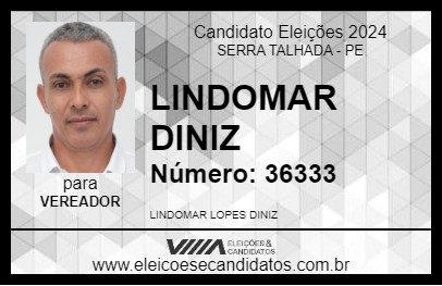 Candidato LINDOMAR DINIZ 2024 - SERRA TALHADA - Eleições