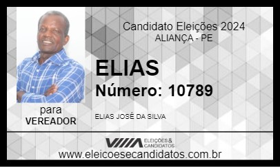 Candidato ELIAS 2024 - ALIANÇA - Eleições