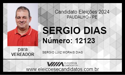 Candidato SERGIO DIAS 2024 - PAUDALHO - Eleições