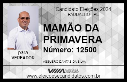 Candidato MAMÃO DA PRIMAVERA 2024 - PAUDALHO - Eleições