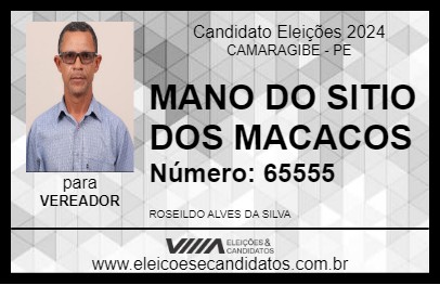 Candidato MANO DO SITIO DOS MACACOS 2024 - CAMARAGIBE - Eleições