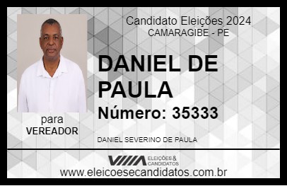 Candidato DANIEL DE PAULA 2024 - CAMARAGIBE - Eleições