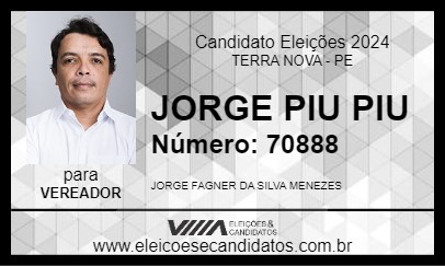 Candidato JORGE PIU PIU 2024 - TERRA NOVA - Eleições