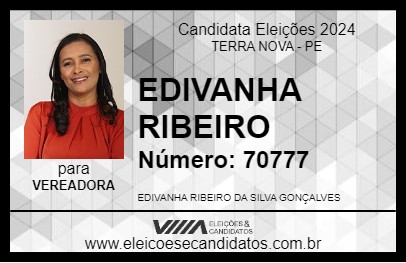 Candidato EDIVANHA RIBEIRO 2024 - TERRA NOVA - Eleições