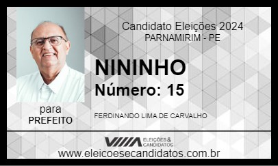 Candidato NININHO 2024 - PARNAMIRIM - Eleições