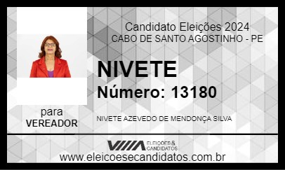 Candidato NIVETE 2024 - CABO DE SANTO AGOSTINHO - Eleições