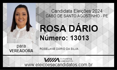 Candidato ROSA DÁRIO 2024 - CABO DE SANTO AGOSTINHO - Eleições