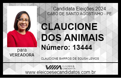 Candidato CLAUCIONE DOS ANIMAIS 2024 - CABO DE SANTO AGOSTINHO - Eleições