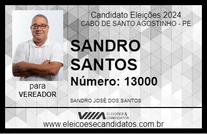 Candidato SANDRO SANTOS 2024 - CABO DE SANTO AGOSTINHO - Eleições