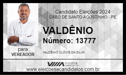 Candidato VALDÊNIO 2024 - CABO DE SANTO AGOSTINHO - Eleições