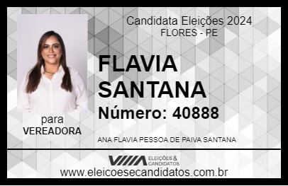 Candidato FLAVIA SANTANA 2024 - FLORES - Eleições