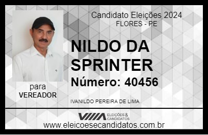 Candidato NILDO DA SPRINTER 2024 - FLORES - Eleições