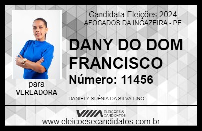 Candidato DANY DO DOM FRANCISCO 2024 - AFOGADOS DA INGAZEIRA - Eleições