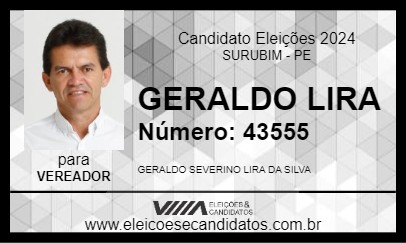 Candidato GERALDO LIRA 2024 - SURUBIM - Eleições