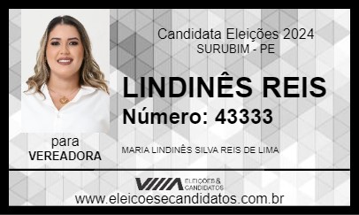 Candidato LINDINÊS REIS 2024 - SURUBIM - Eleições