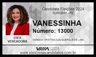 Candidato VANESSINHA 2024 - SURUBIM - Eleições