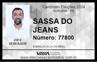 Candidato SASSA DO JEANS 2024 - SURUBIM - Eleições