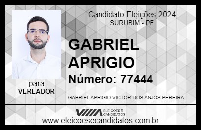 Candidato GABRIEL APRIGIO 2024 - SURUBIM - Eleições