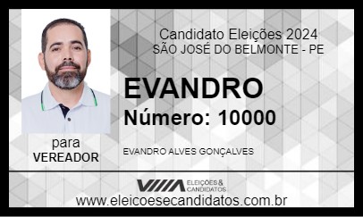 Candidato EVANDRO 2024 - SÃO JOSÉ DO BELMONTE - Eleições